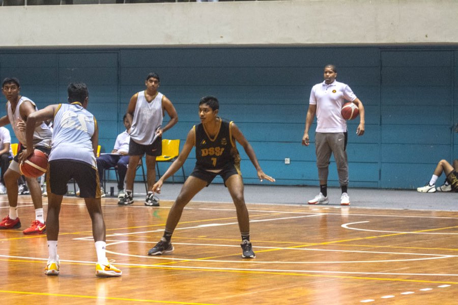 Defensive stance during a game
